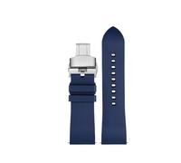 HASGTFM Ajuste for CITIZEN Blue Angel Men Radio Wave Watch AT8020-54L/8020-03L/JY8078 Series lona Nylon + correas de reloj de goma 22mm 23mm(B-Blue silver,23mm)