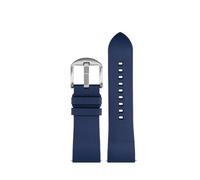 HASGTFM Ajuste for CITIZEN Blue Angel Men Radio Wave Watch AT8020-54L/8020-03L/JY8078 Series lona Nylon + correas de reloj de goma 22mm 23mm(B-Blue silver pin)