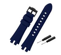HASGTFM Ajuste for correa de reloj Casio PROTREK PRW-6100Y PRW-3000 PRW-3100 PRW-6000Y/YT/FC-1 correa de reloj de silicona for hombre hebilla de reloj de acero inoxidable(Blue Black pin)