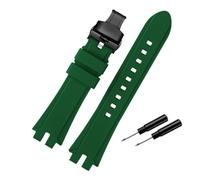 HASGTFM Ajuste for correa de reloj Casio PROTREK PRW-6100Y PRW-3000 PRW-3100 PRW-6000Y/YT/FC-1 correa de reloj de silicona for hombre hebilla de reloj de acero inoxidable(Green Black Folding)