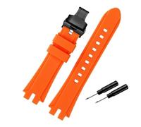 HASGTFM Ajuste for correa de reloj Casio PROTREK PRW-6100Y PRW-3000 PRW-3100 PRW-6000Y/YT/FC-1 correa de reloj de silicona for hombre hebilla de reloj de acero inoxidable(Orange Black Folding)