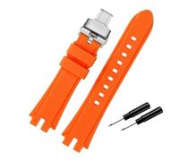 HASGTFM Ajuste for correa de reloj Casio PROTREK PRW-6100Y PRW-3000 PRW-3100 PRW-6000Y/YT/FC-1 correa de reloj de silicona for hombre hebilla de reloj de acero inoxidable(Orange steel Folding)