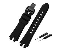 HASGTFM Ajuste for correa de reloj Casio PROTREK PRW-6100Y PRW-3000 PRW-3100 PRW-6000Y/YT/FC-1 correa de reloj de silicona for hombre hebilla de reloj de acero inoxidable(Black Black Folding)
