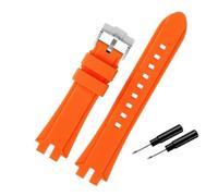 HASGTFM Ajuste for correa de reloj Casio PROTREK PRW-6100Y PRW-3000 PRW-3100 PRW-6000Y/YT/FC-1 correa de reloj de silicona for hombre hebilla de reloj de acero inoxidable(Orange steel pin)
