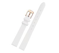 HASGTFM Ajuste for correa de reloj de cuero for diamantes de imitación Swarovski 5158517/5158972, correa de reloj de mujer de liberación rápida, pulsera de 12, 14mm, 16mm y 18mm(White-rose gold,20mm)