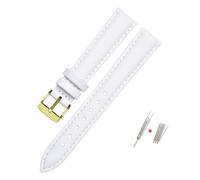 HASGTFM Ajuste for correa de reloj de cuero fósil for ES3737/3795/3843/4385/4386/4338 Correa 14mm 16mm 18mm accesorios de moda for mujer(White-gold,16mm)