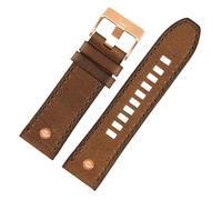 HASGTFM Ajuste for correa de reloj diésel DZ7413 DZ4318 DZ4343 DZ4323 DZ4476 correa marrón Retro de cuero Vintage accesorios for hombres 24mm 26mm 28m(15 Brown RG,26mm)
