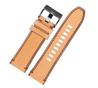 HASGTFM Ajuste for correa de reloj diésel DZ7413 DZ4318 DZ4343 DZ4323 DZ4476 correa marrón Retro de cuero Vintage accesorios for hombres 24mm 26mm 28m(Light brown black-01,22mm)