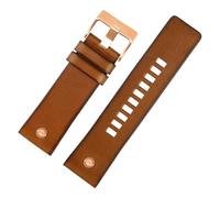HASGTFM Ajuste for correa de reloj diésel DZ7413 DZ4318 DZ4343 DZ4323 DZ4476 correa marrón Retro de cuero Vintage accesorios for hombres 24mm 26mm 28m(001 Brown RG,28mm)