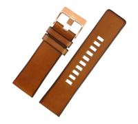HASGTFM Ajuste for correa de reloj diésel DZ7413 DZ4318 DZ4343 DZ4323 DZ4476 correa marrón Retro de cuero Vintage accesorios for hombres 24mm 26mm 28m(002 Brown RG,26mm)