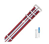 HASGTFM Ajuste for Daniel Ajuste for Wellington Ajuste for Tissot Ajuste for Rolex Water Ghost Ajuste for Citizen Ajuste for Seiko Correa de reloj de nailon elástico 18 20 22 mm(Seven Red,20mm)