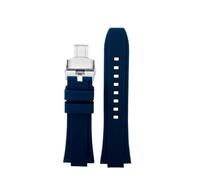 HASGTFM Ajuste for G-SHOCK Ajuste for Casio GW6900 DW5600 GW-B5600 GM-5600 Correa de silicona elevada impermeable DW-5600 pulsera suave for hombres 24-16 mm convexo(Blue-silver Folding)