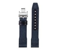 HASGTFM Ajuste for Longines Ajuste for Pioneer Ajuste for Comcast Correa de reloj deportiva L3.810 L3.820 742 Pilot Nylon Lona Parte inferior de cuero Correa de reloj for hombre 20 mm 21 mm 22 mm(Blue