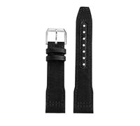 HASGTFM Ajuste for Longines Ajuste for Pioneer Ajuste for Comcast Correa de reloj deportiva L3.810 L3.820 742 Pilot Nylon Lona Parte inferior de cuero Correa de reloj for hombre 20 mm 21 mm 22 mm(Blac