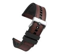 HASGTFM Ajuste for Omega Ajuste for Rolex Water Ghost World Ajuste for Tudor Ajuste for correa de reloj Casio Correa de reloj de silicona impermeable de caucho de cuero Pulsera universal de 22 mm(Dark