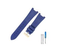 HASGTFM Ajuste for Patek Philippe 5711 5712G correa de reloj de silicona interfaz especial accesorios de correa de reloj 25mm macho(Blue-GD-K1)