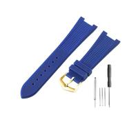 HASGTFM Ajuste for Patek Philippe Sport Elegance 5726/5711/5712 Nautilus Series accesorios de correa de reloj de silicona 25x13mm(Blue-GD-K20)