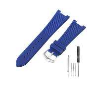 HASGTFM Ajuste for Patek Philippe Sport Elegance 5726/5711/5712 Nautilus Series accesorios de correa de reloj de silicona 25x13mm(Blue-ST-K20)