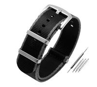 HASGTFM Ajuste for Rolex Ajuste for SEIKO Ajuste for MIDO Correa de reloj de nailon 20 22 Sedoso impermeable lona negra movimiento caqui Correa de reloj Hebilla de reloj de acero inoxidable(A21 steel