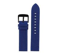 HASGTFM Ajuste for Tissot 1853 Ajuste for la pulsera de la serie Speed T116.617A Ajuste for la correa de reloj de nailon de cuero for hombres Speed Correa de reloj de lona 22MM(Blue-black)