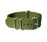 HASGTFM Ajuste negro for hebilla de anillo de rayas Cambo, correa de reloj de 24mm for hombre y mujer, correas de reloj de nailon tejido de fibra, correas de reloj de pulsera(ArmyGreen)