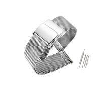 HASGTFM Ajuste universal for correa de reloj milanesa Correa de reloj de liberación rápida Correa de malla de acero inoxidable Correa de muñeca Ajuste for Seiko Ajuste for IWC Ajuste for Tissot Ajuste