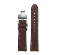 HASGTFM Apto for Breitling Correa de reloj de cuero de nailon Apto for Seawolf Blackbird Apto for Avenger Tudor Apto for Black Shield Canvas Watchband 20 22 mm 24 mm Pulsera de hombre(Brown-steel Fold