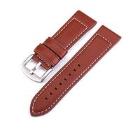 HASGTFM Band de la banda de reloj de cuero de 22 mm Reloj 42 mm de 46 mm de engranaje S3 Fit For Huawei GT2 Accesorios de reloj Hebilla de metal de cuero for Samsung Fit For Galaxy(Lightbrown,20mm)