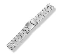 HASGTFM Banda de reloj de acero inoxidable Fit for Swatch Watch Strap 19mm Interfaz dentado Relojes de pulsera Banda Hombres Mujeres Sólido Metal Relojes Banda(Silver)