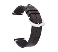 HASGTFM Banda de reloj de cuero 18 mm 20 mm 22 mm 24 mm de cera de aceite de cuero de cuero de cuero hecho a mano correa de reloj for mujeres pulsera de muñeca(Grn,24mm)