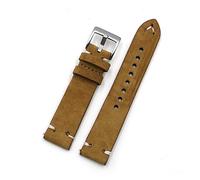 HASGTFM Banda de reloj de cuero de gamuza18 mm 20 mm 22 mm 24 mm Liberación rápida Correa de reemplazo Vintage Wheamband for hombres mujeres marrón(Tan,24mm)