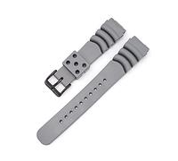 HASGTFM Banda de reloj de goma flúor de buceo 20 mm 22 mm 24 mm impermeable Pulsera deportiva Pulsera de muñeca Reloj Ajuste for Seiko Diver Scuba Fit for Casio(Grey Black Buckle,20mm)