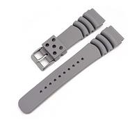 HASGTFM Banda de reloj de goma flúor de buceo 20 mm 22 mm 24 mm impermeable Pulsera deportiva Pulsera de muñeca Reloj Ajuste for Seiko Diver Scuba Fit for Casio(Grey Silver Bukcle,20mm)