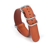 HASGTFM Banda de reloj de la OTAN de cuero 20mm 22mm Brown Black Zulu Strap Reemplazo Ajuste for el reloj Tissot(Brown,20mm)