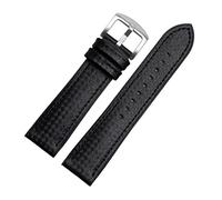 HASGTFM Banda de reloj de silicona de fibra de carbono 18 mm 20 mm 22 mm 24mm Watchstrap WatchBand Banda de goma Pulsera de goma Accesorio Correa impermeable(Single line black,23mm)