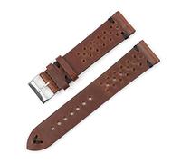 HASGTFM Banda del reloj de la correa de cuero de la vendimia 18 mm 20 mm 22 mm 24 mm relojes hechos a mano accesorios accesorios huecos dividir diseño watchstrap for hombres(Brown black wire,18mm)