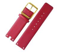 HASGTFM Bandas de reloj aptas for CK K94231 K9423101 Cuero Durable Ajuste suave for Calvin Klein Correa de reloj Pulsera for hombres 22 mm(Red-gold)