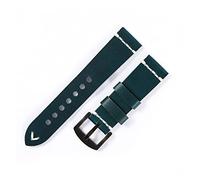 HASGTFM Bandas de reloj de cuero italiano hechas a mano 18 mm 20 mm 22mm reloj de reloj de diseño de diseño de lujo(Blue-Black Buckle,22mm)