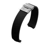 HASGTFM Bandas de reloj de silicona 20mm 21mm Experto T013 T047 T081 T33 Correa de goma T-Sport Wamkband impermeable T013420A T047420A Apto for Tissot(Black claspsilver1,21mm)