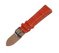 HASGTFM Bandas de relojes Black Strap Band Band de cuero Mujeres 12 mm 14 mm 16 mm 18 mm 20 mm 22 mm Reloj Correa de reloj Cinturón(Orange,18mm)