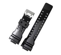 HASGTFM Black Soft Silicone Caucho Pin Hebilla Correa Ajuste for Casio GA100 GA110 / 120 / GD100 / 120 / GA300 Sport Watch Band Reemplazo de reloj