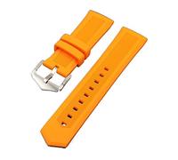HASGTFM Buceo de goma Sport Boder Elasticidad de reemplazo de goma Reloj Correa de pulsera inteligente 18 mm 20 mm 22 mm de 24 mm 28 mm(Orange,20mm)