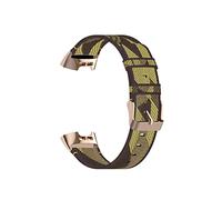 HASGTFM Candiones de relojes de nylon Fit for Fitbit CHARGE3 CHARGE4 BAND FASHION DURANTE TEA DURANTES A prueba de golpes Resistente a la pulsera Resistente a la pulsera Accesorios(37 EU)