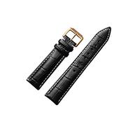 HASGTFM Cintas de relojes de cuero 12/14 / 16/17 / 18/19/20/22 / 24mm Watch Steel Pin Hebilla Banda Banda Correa Pulsera de cinturón de muñeca(Red Black,21mm)