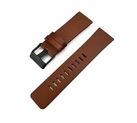HASGTFM Cinturón de reloj de reloj retro plano de cuero de 24 mm Dz4343 dz4383 Pulseras de la correa de la correa del reloj de moda del viejo estilo MAN + HERRAMIENTAS AJUSTE for DZ(Brown black,24mm)