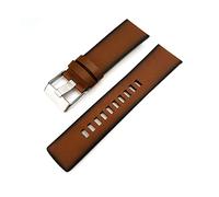 HASGTFM Cinturón de reloj de reloj retro plano de cuero de 24 mm Dz4343 dz4383 Pulseras de la correa de la correa del reloj de moda del viejo estilo MAN + HERRAMIENTAS AJUSTE for DZ(Retro brown silver