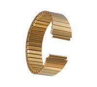 HASGTFM Classic T78677 Oro tono de acero inoxidable Expansión de acero inoxidable 18 mm banda de reloj digital apto for A158W / A168 Apto for TimeX(Gold,M)