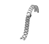 HASGTFM Correa Cóncava De Acero Inoxidable Fit For Rossini Fit For GC Fit For Pasha Fit For Michael Fit For Coles Fit For Casio 20-12 Mm 18-10 Mm 16-8 Mm Correa De Reloj for Hebilla Plegable(Silver,20
