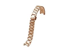 HASGTFM Correa Cóncava De Acero Inoxidable Fit For Rossini Fit For GC Fit For Pasha Fit For Michael Fit For Coles Fit For Casio 20-12 Mm 18-10 Mm 16-8 Mm Correa De Reloj for Hebilla Plegable(Rose Gold