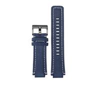 HASGTFM Correa convexa de lona for reloj TIMEX Tide, pulsera de brújula masculina, serie T2N721, T2N720, TW2T76500, TW2T76300, 24x16MM(N14-Blue-B)